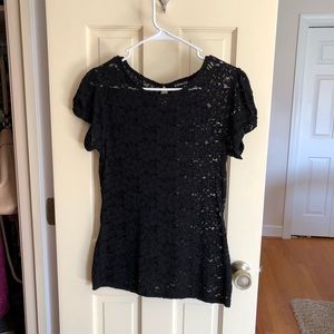 Shot sleeve lace shirt